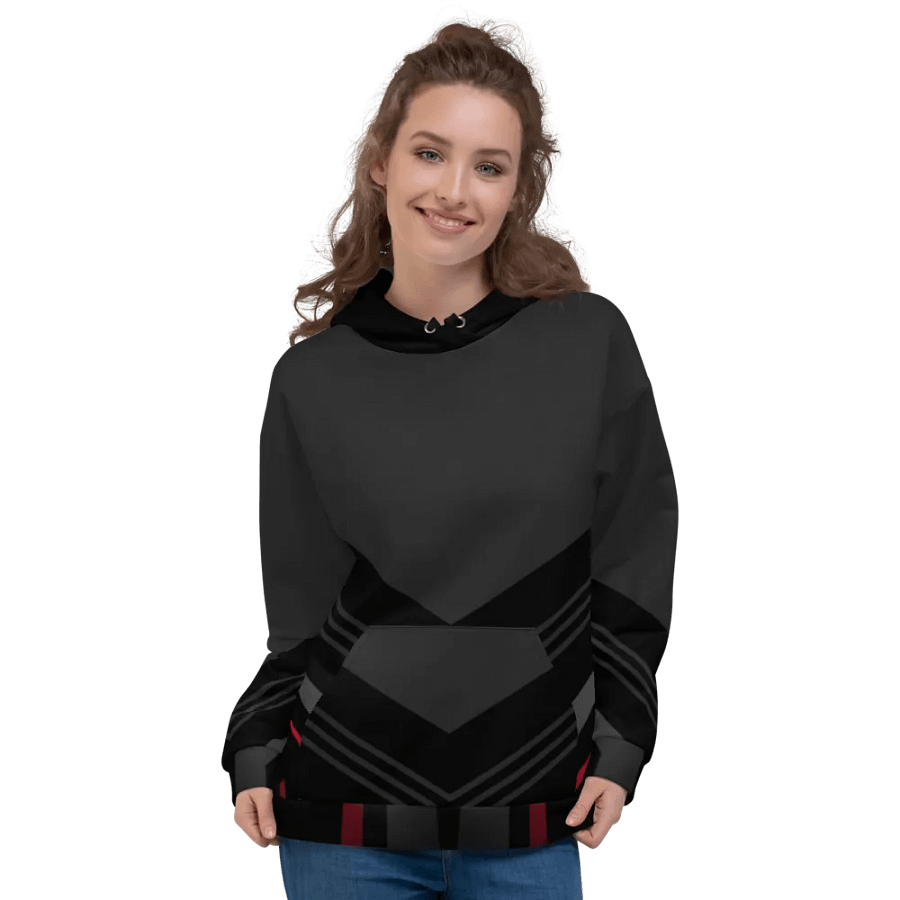 Symmetry in Red Unisex Hoodie product image (3)