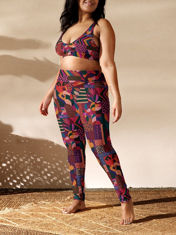 High-Waisted Leggings "Abstract African Ethnic Pattern" Printed product image (2)