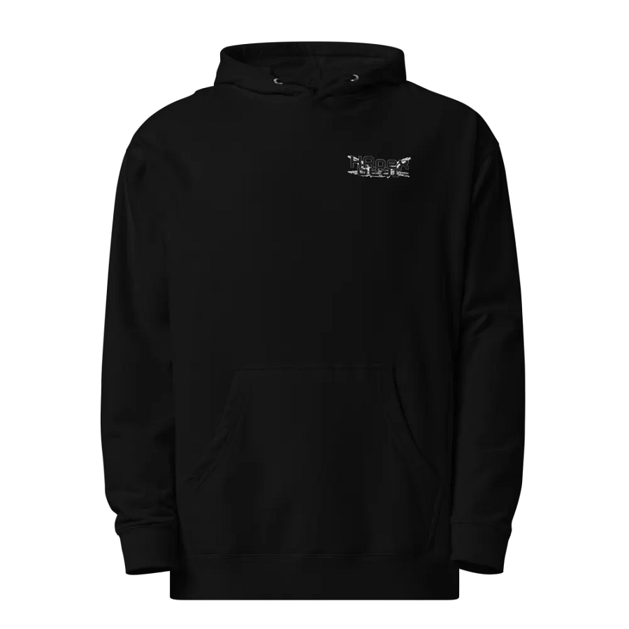 Midweight Hoodie - Embroidered - Black HApex Gear Black Logo product image (9)
