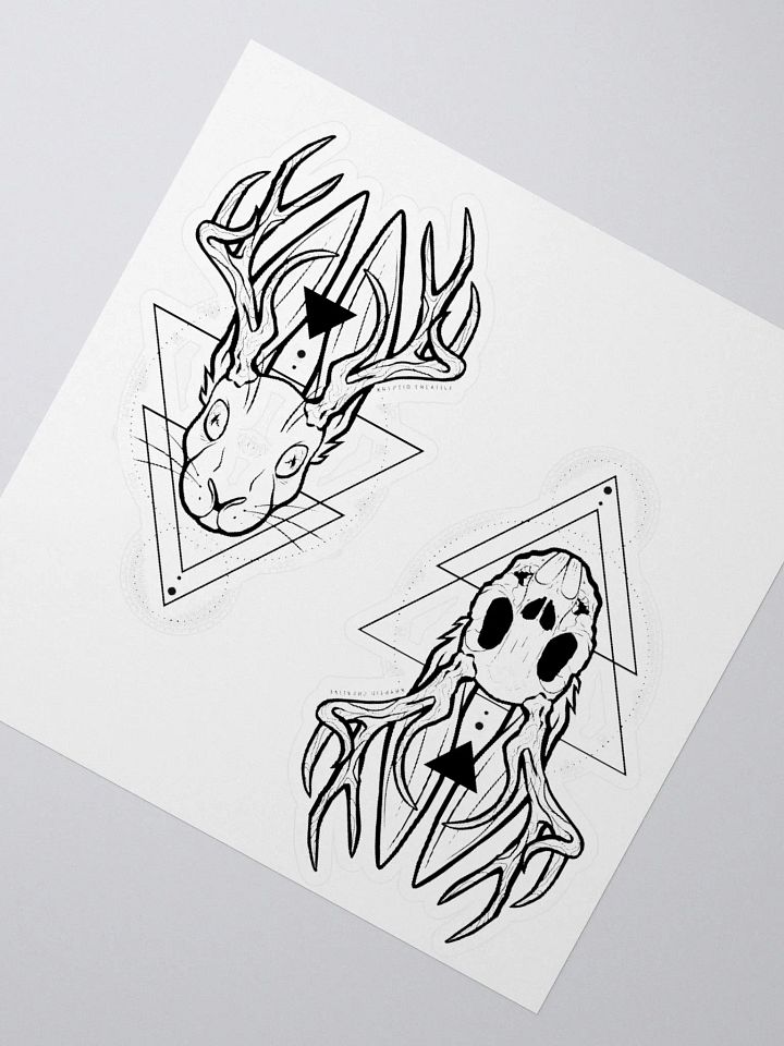 Jackalope Life + Death Kiss Cut Stickers product image (6)