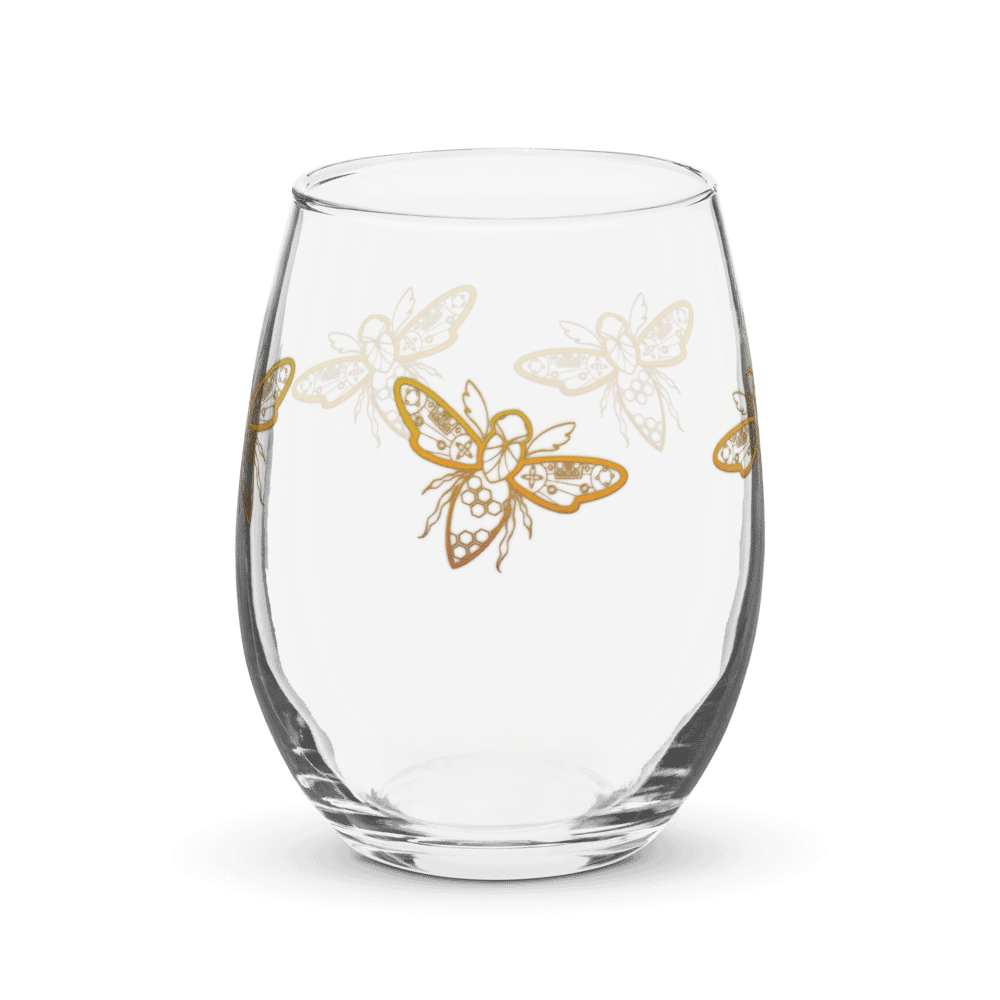 Evie's Bees Wine Glass product image (1)