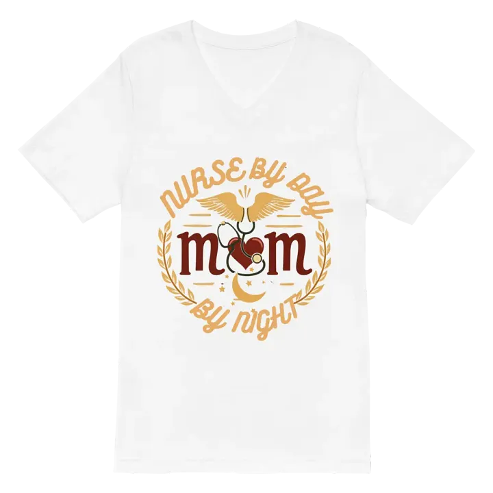 Nurse by Day, Mom by Night V-Neck Tee product image (6)