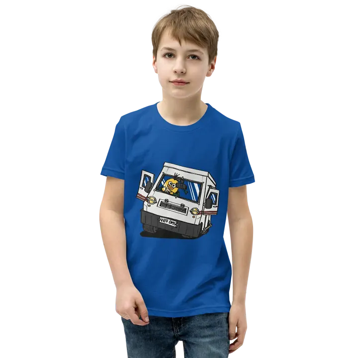 Wheelie Yellow Driving Youth T (front print!) product image (2)