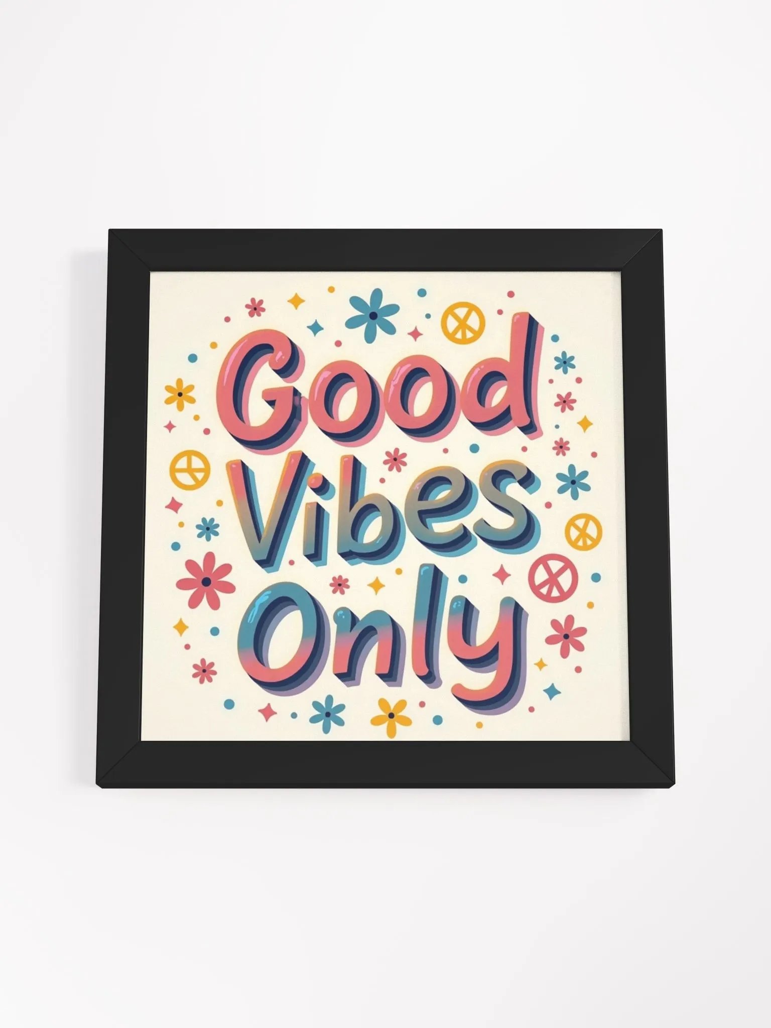 Vibrant Floral Good Vibes Poster product image (4)