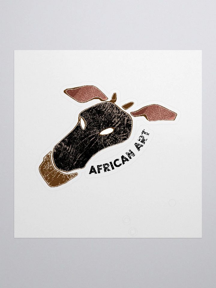 African Art Giraffe Kiss Cut Stickers product image (2)