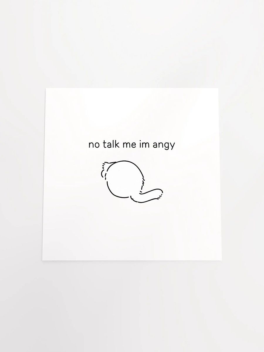 No Talk Manul Angy - Matte Poster product image (4)