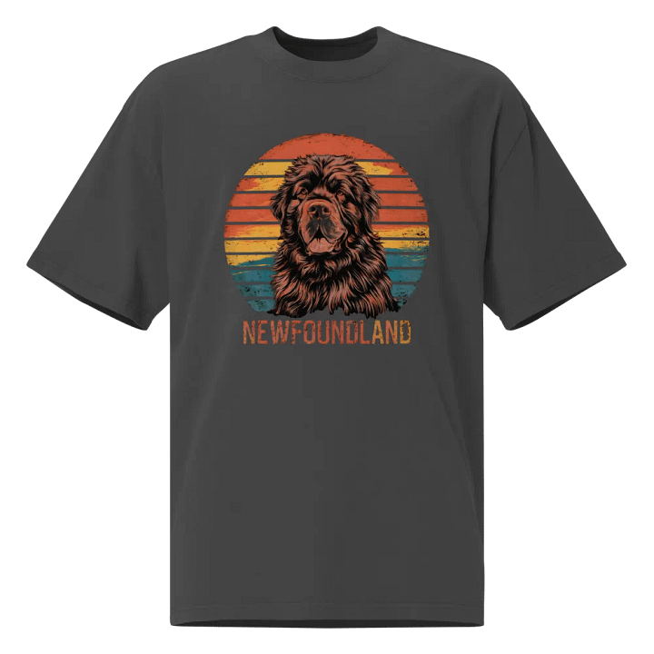 Retro-Style Newfoundland Dog T-Shirt - Ideal for Casual Wear product image (1)