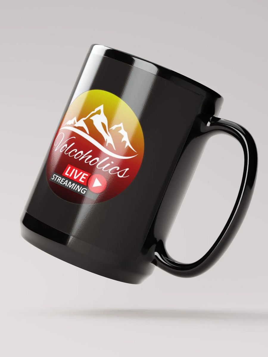 Lava-Inspired Black Glossy Mug product image (4)