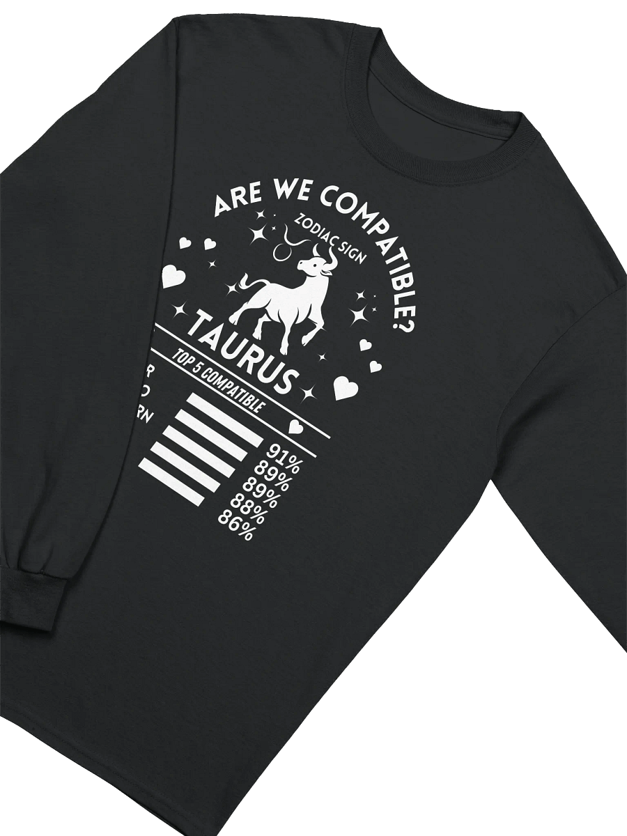 Taurus Zodiac Sign Romantic Compatibility - Gildan Ultra Cotton Unisex Long Sleeve T-Shirt - Dark Colors product image (3)