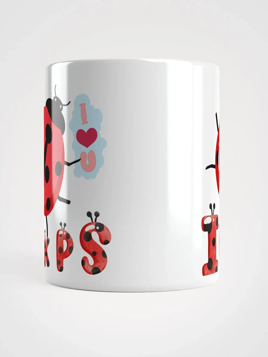 White Glossy Mug Ladybug product image (5)