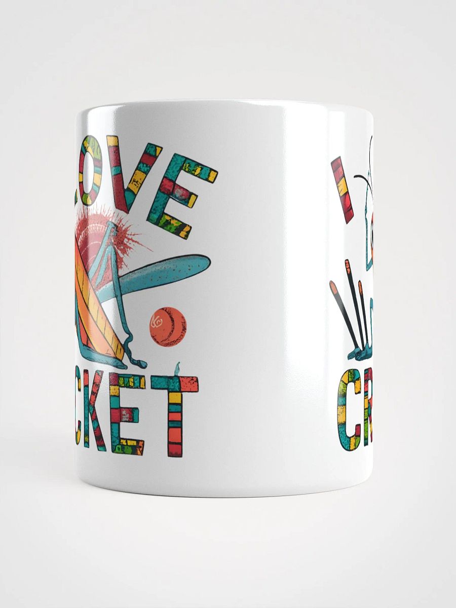 Cheerful I Love Cricket Mug for Sports Fans product image (5)