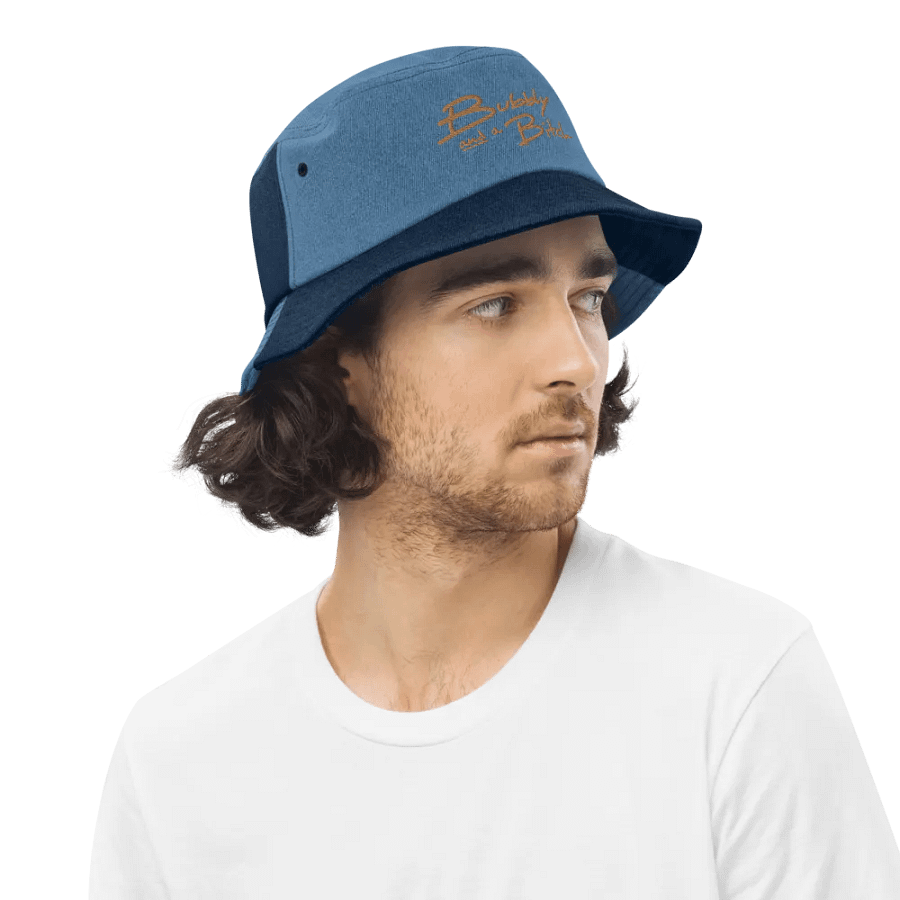 Bubbly and a B*tch (brass) embroidered denim bucket hat product image (14)
