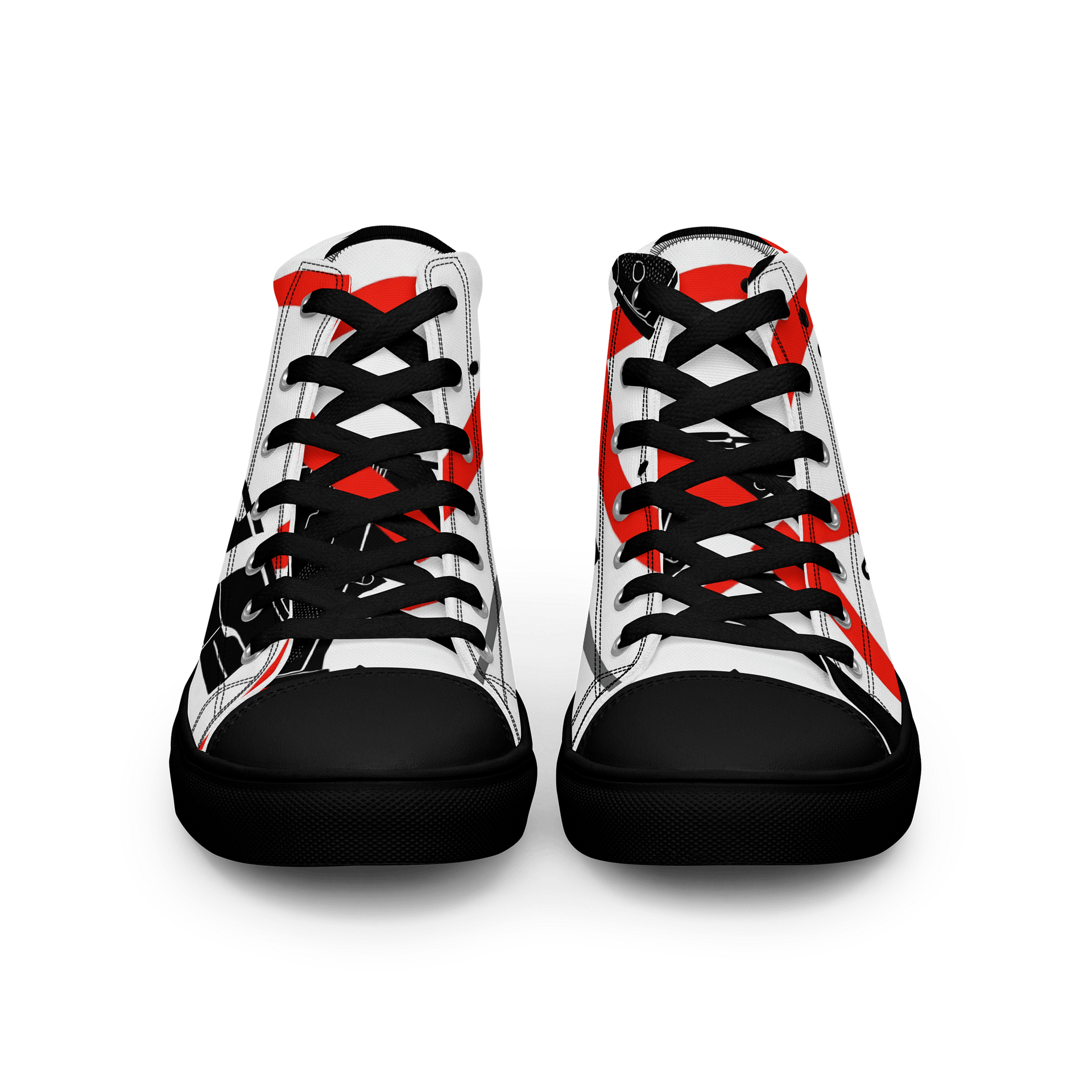 No Guns Allowed Women's High Top Canvas Shoes product image (3)