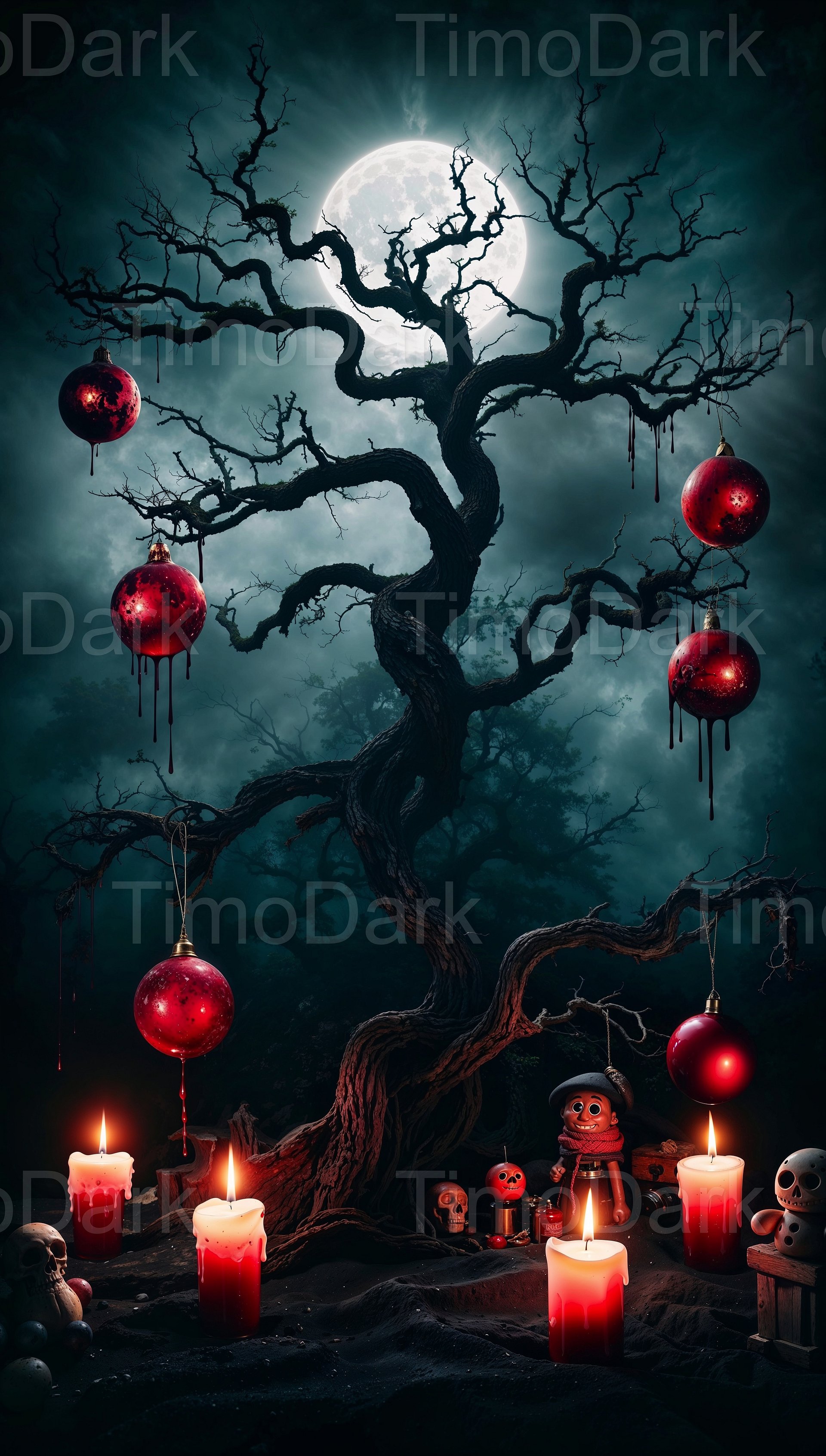 Macabre Cheer Phone Wallpaper product image (1)