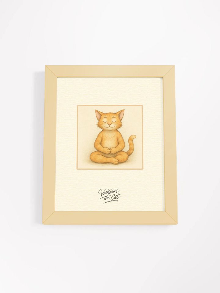 Vaikauri the Cat Meditation Framed Artprint product image (1)