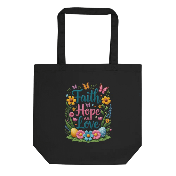 Faith Hope and Love Floral Tote Bag product image (1)