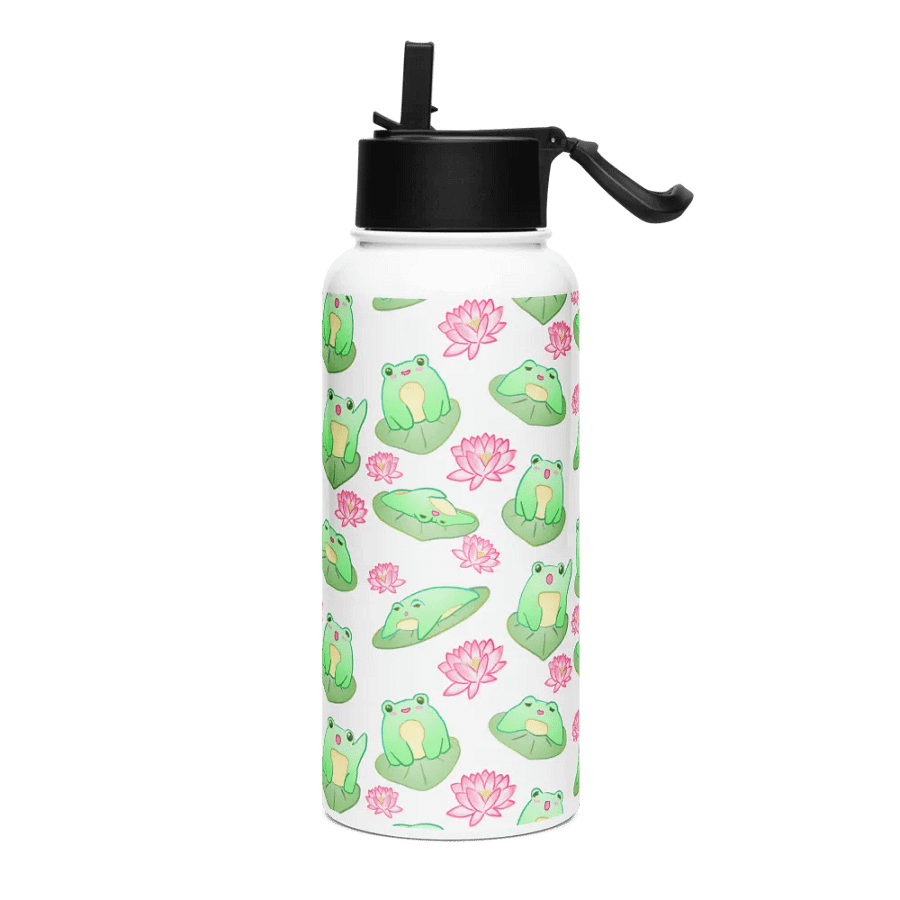 Kawaii Froggie Bottle With Straw product image (3)