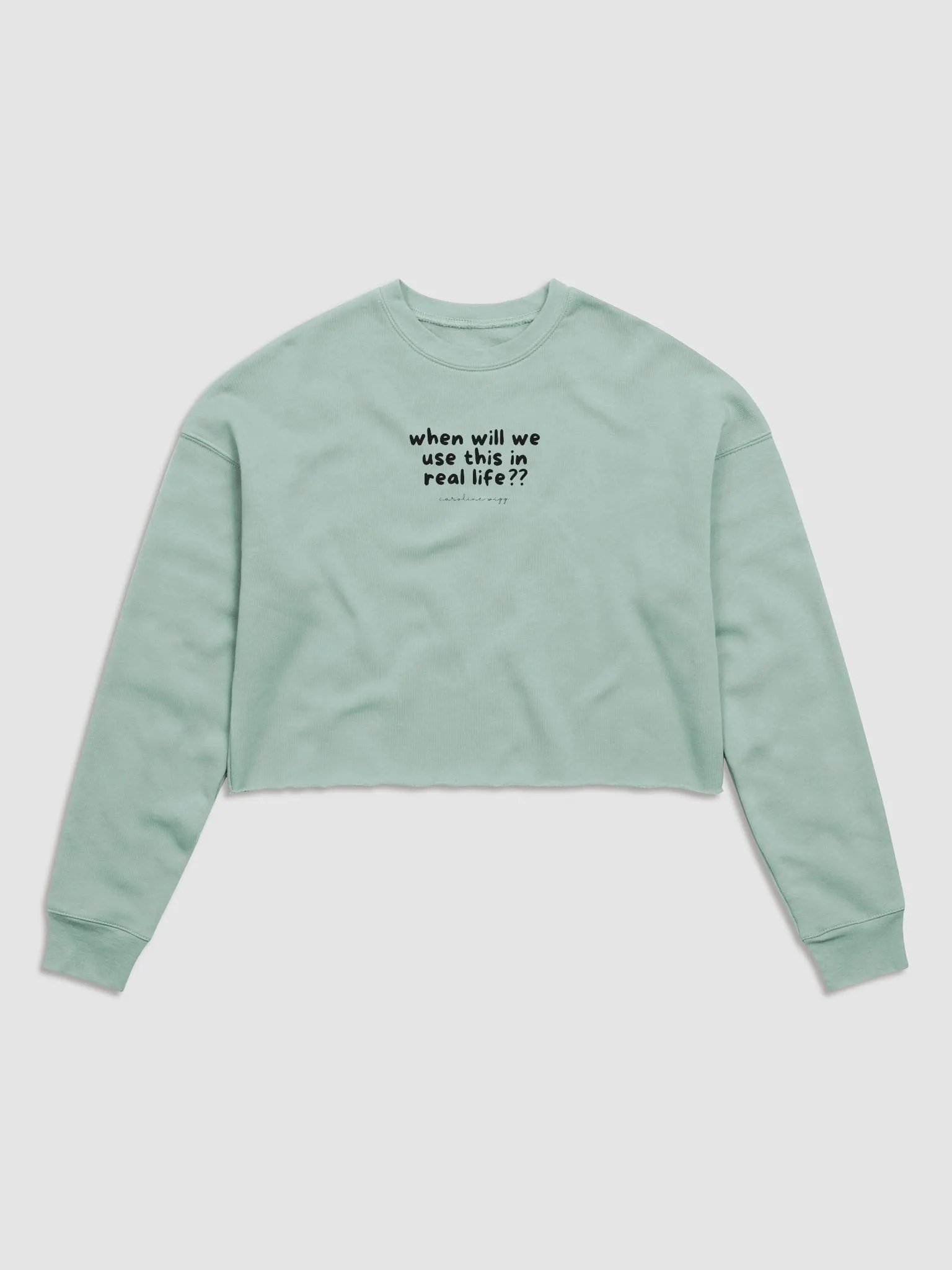 Real Life Crop Sweatshirt - Light Colours product image (1)