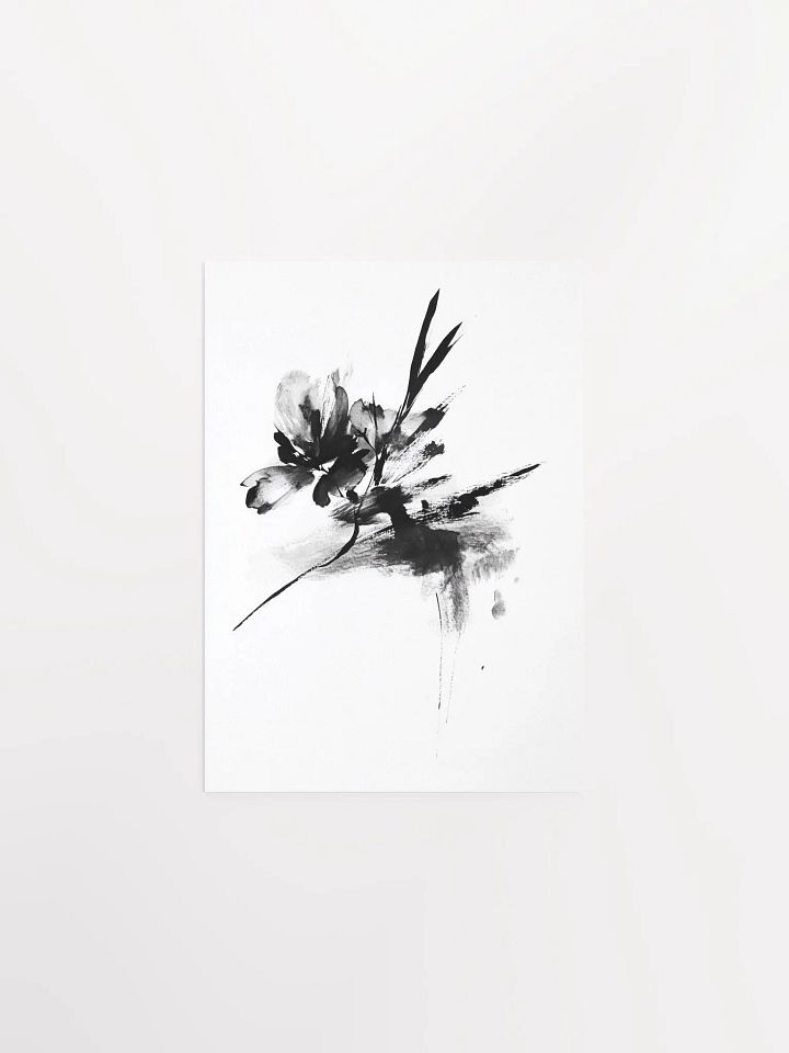 Ink Bloom IV: Monochromatic Floral Art Print product image (1)