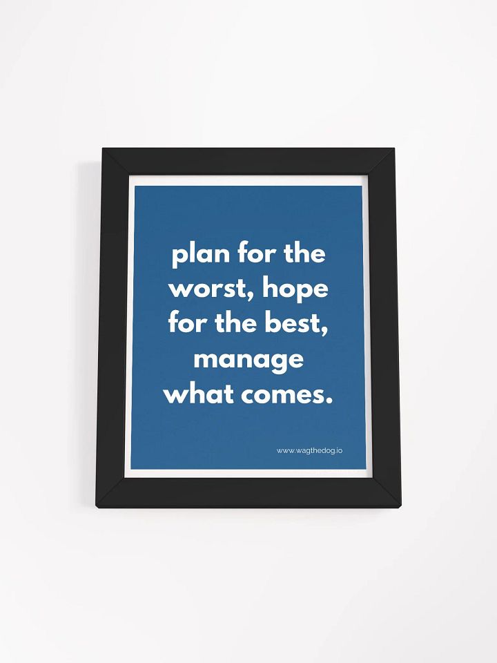 Plan for the worst - Framed Poster product image (2)