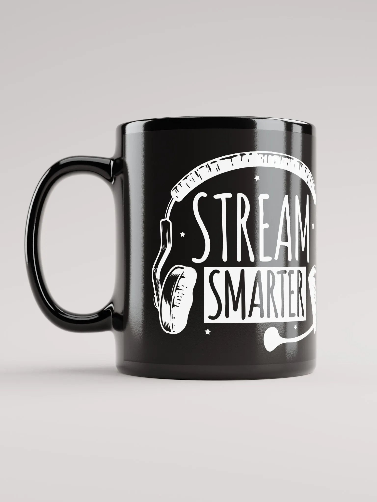 Stream Smarter Not Harder Mug Black product image (5)