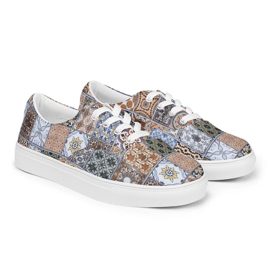 Eclectic Tiles Men's Lace-Up Canvas Shoes product image (2)