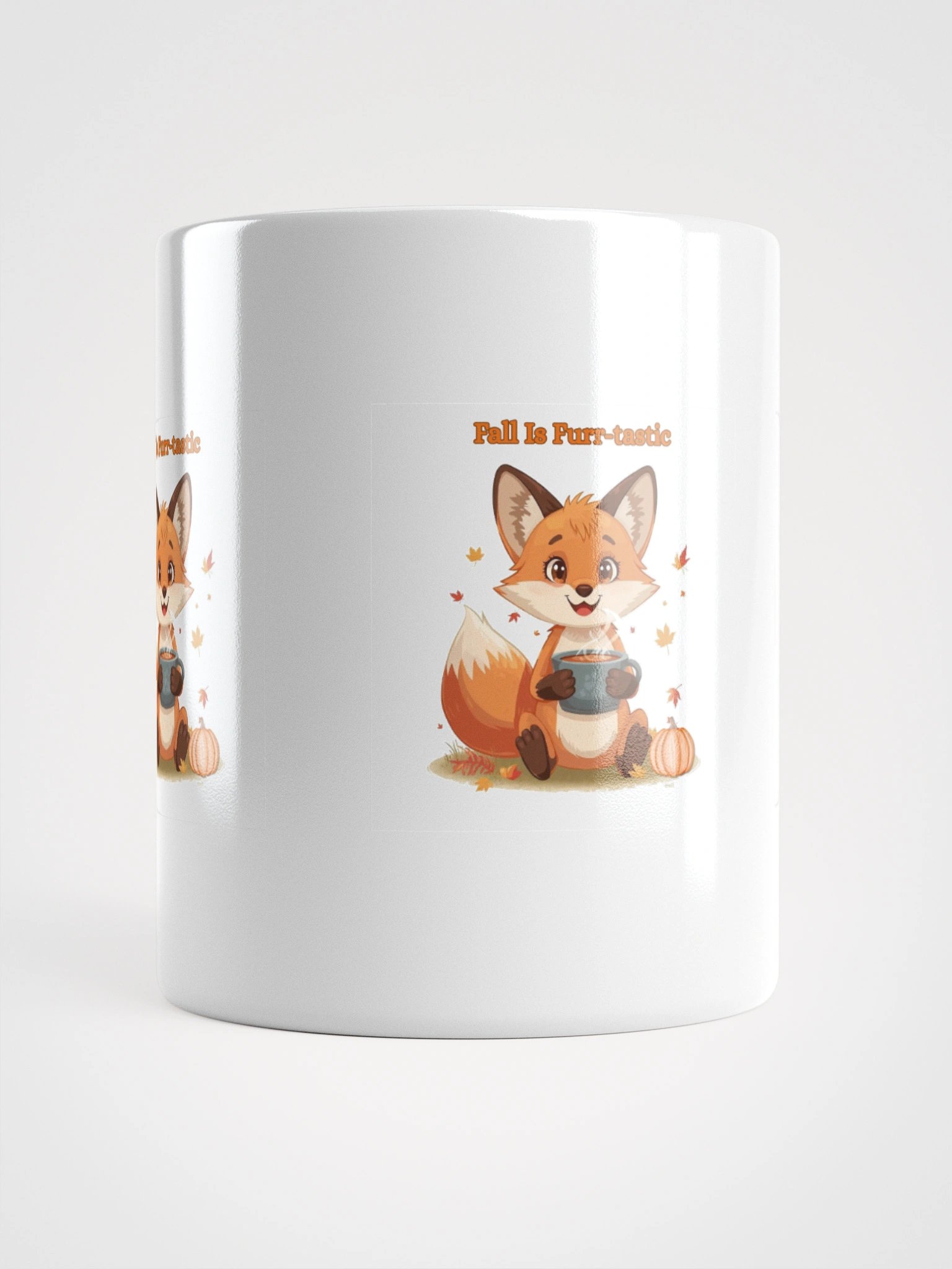 Fall Is Furr-tastic Fox White Glossy Mug product image (6)