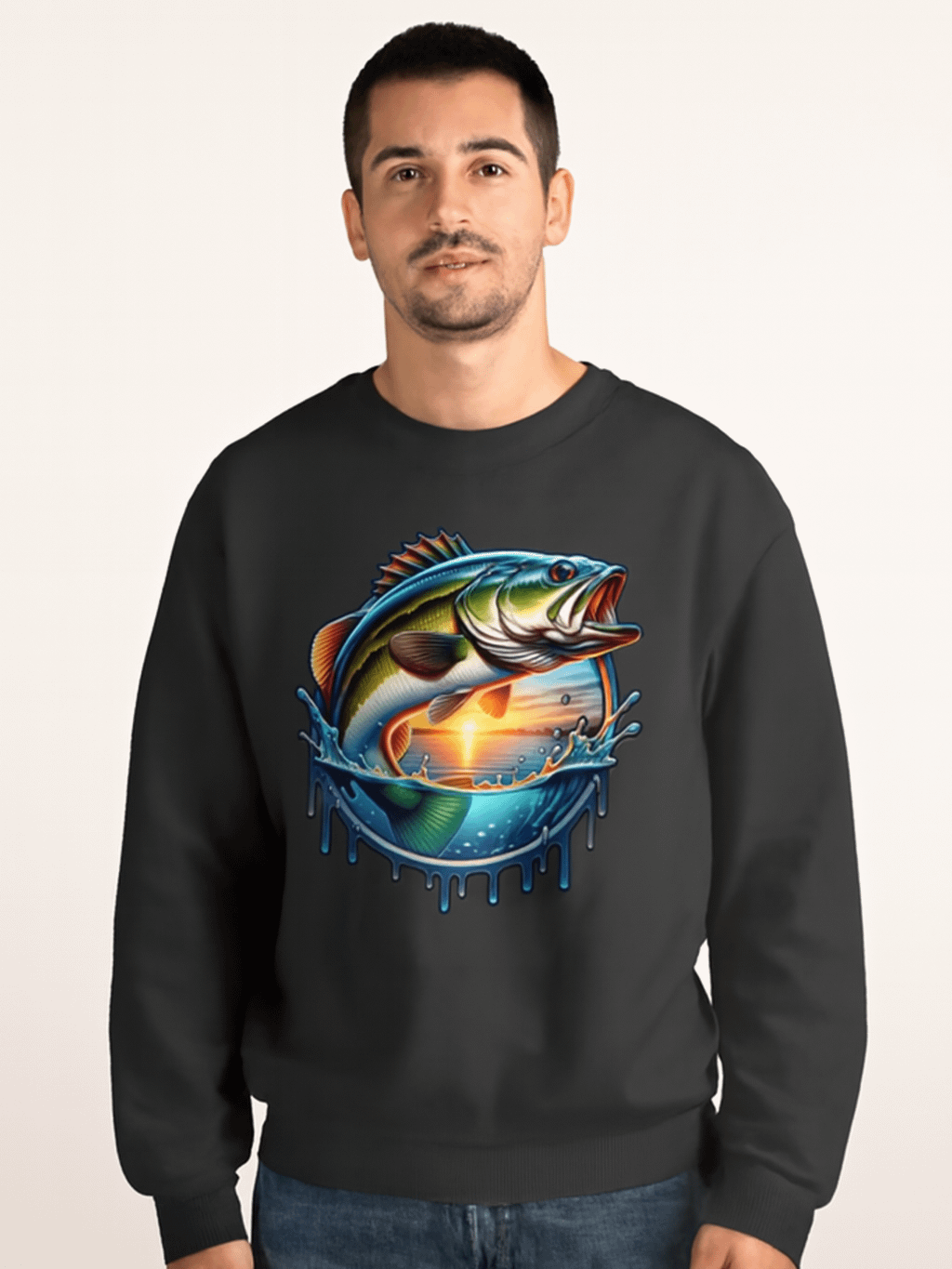 Sunset Splash Fish Crewneck Sweatshirt product image (1)