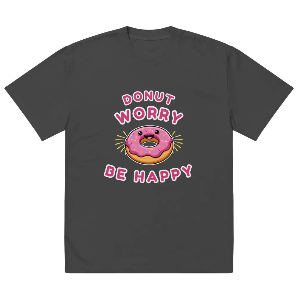 Donut Worry Be Happy Oversized Tee product image (5)