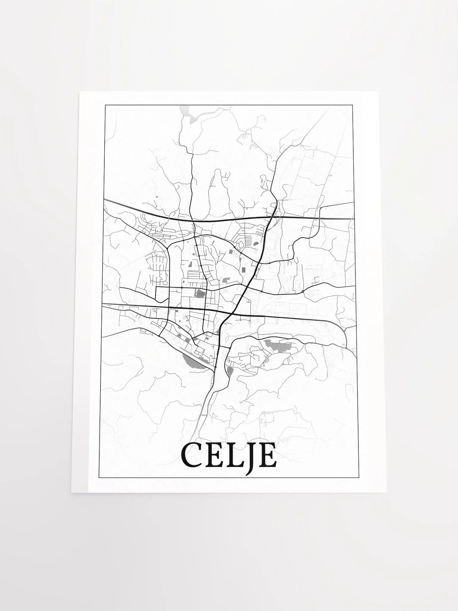 Celje, Slovenia, city map print product image (17)