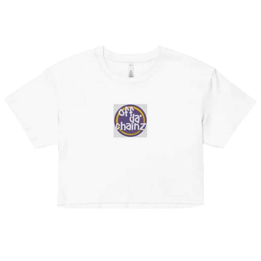Women white Off Da Chainz crop top product image (2)