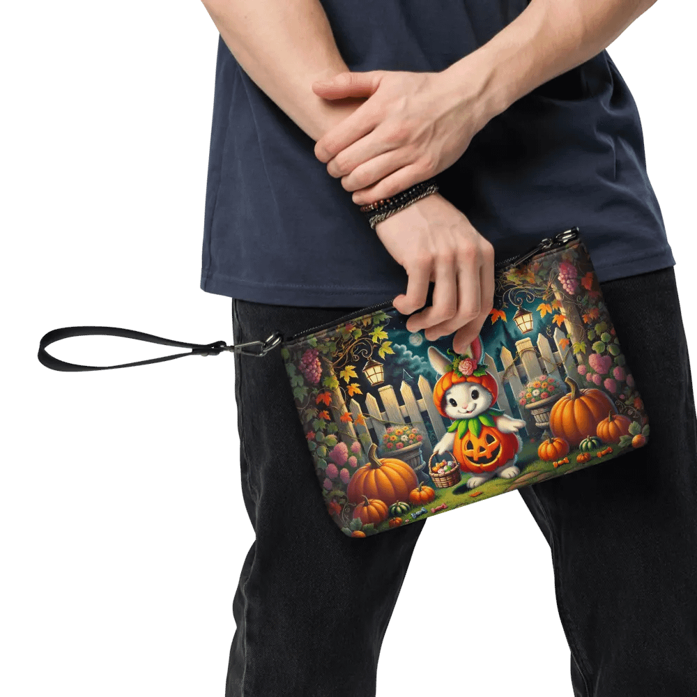 Bunny Rabbit Pumpkin Patch Crossbody Bag - Halloween Purse product image (8)