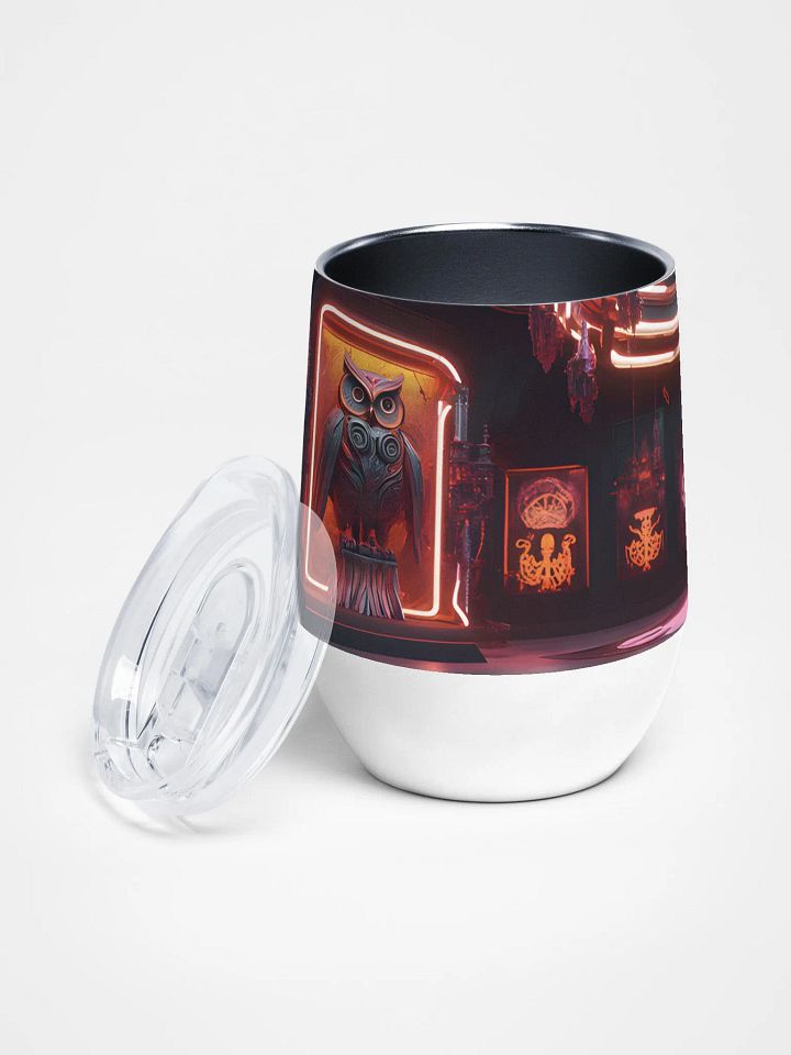 The Neon Owl's Haunted Museum Tumbler 12 Oz – A Spooky Sip Awaits product image (2)
