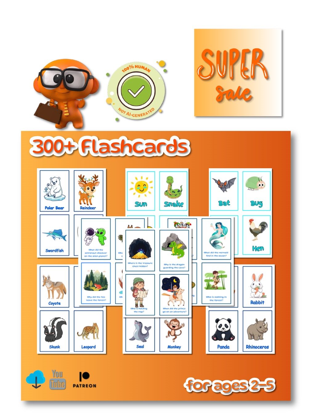Kiddie Speak Printable Flashcards Bundle product image (1)
