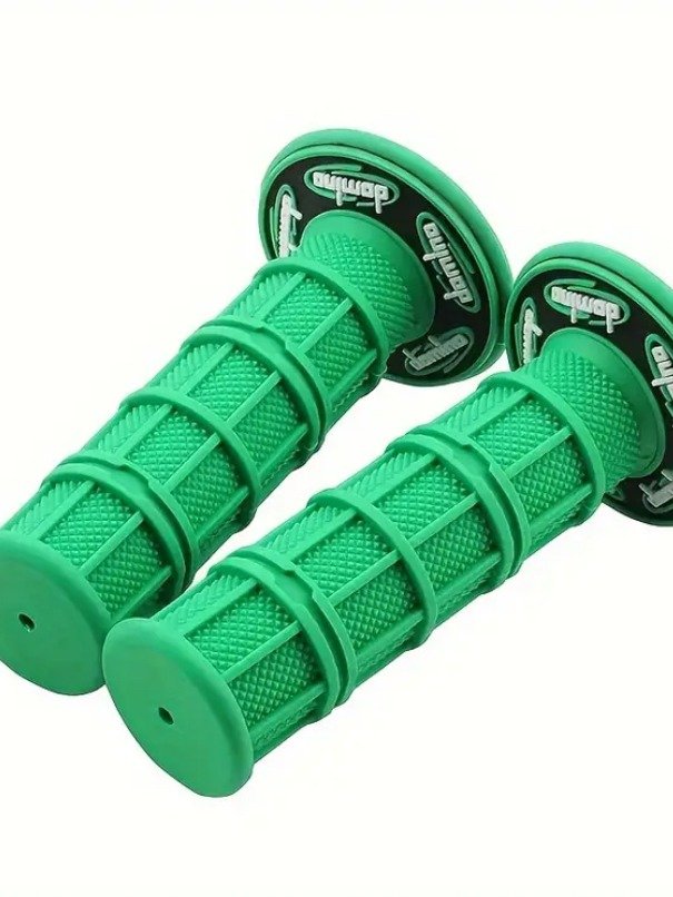 DIRT BIKE GRIPS WITH DOUNUTS (GREEN) product image (1)