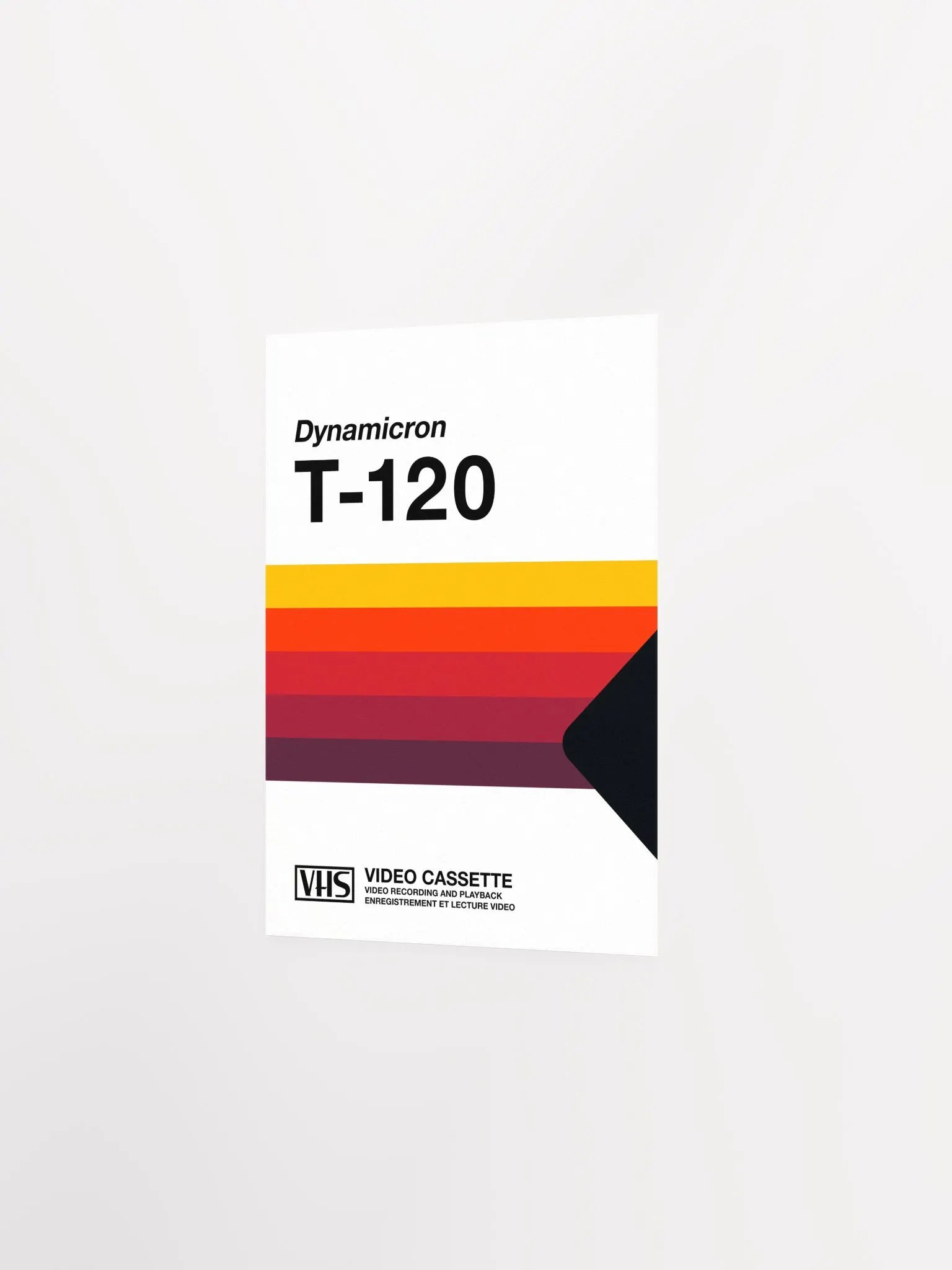 Retrowave poster: VHS cassette case T-120 [retrowave/vaporwave] — retrowave poster, aesthetic print, retrowave art, 80s wall decor product image (8)