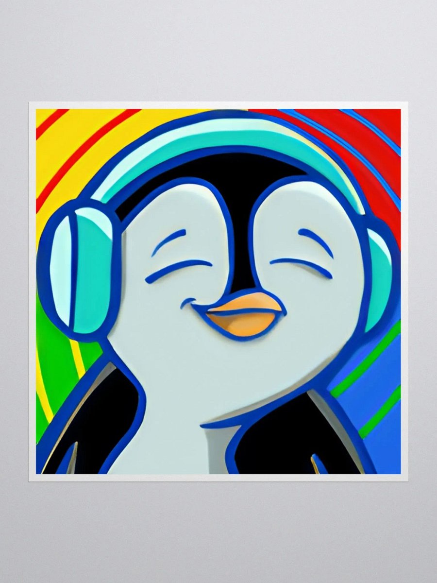 Jamming Penguin Vinyl Stickers product image (7)
