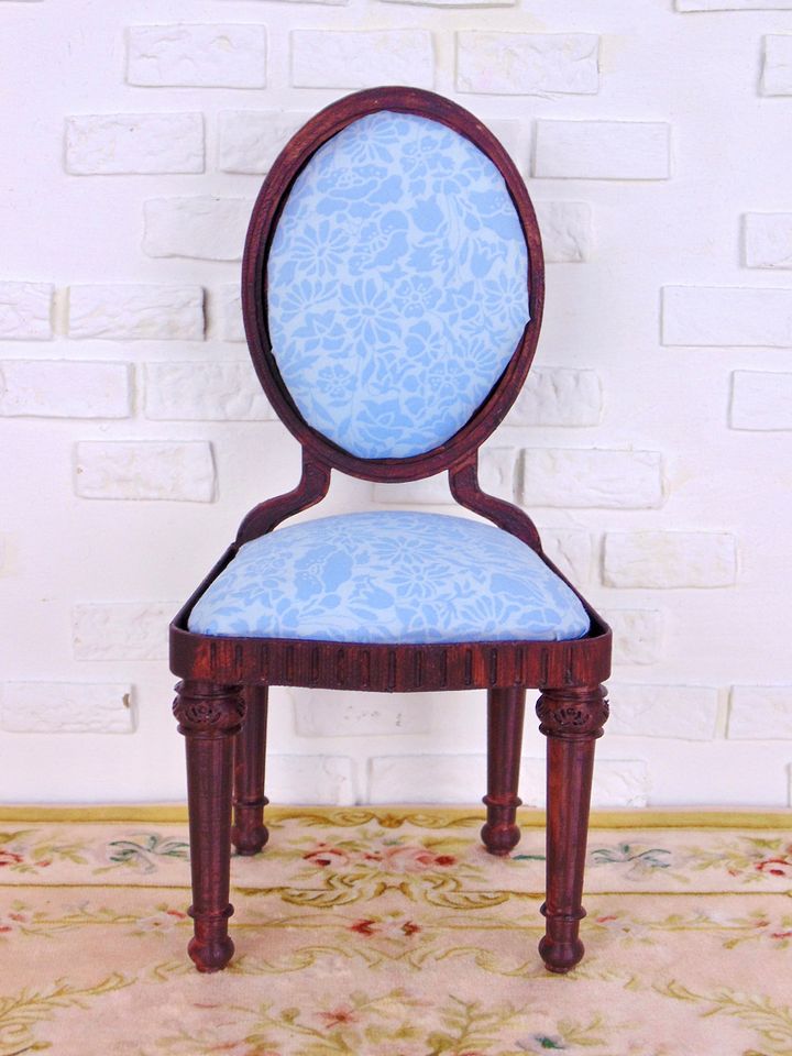 1:6 scale chair for 12” fashion dolls Blue product image (1)
