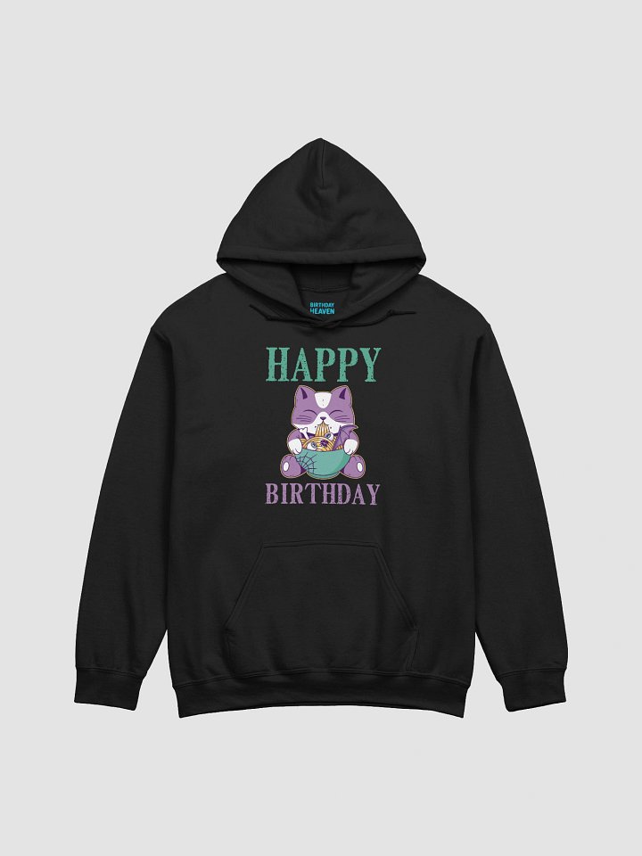 Happy Birthday (Spooky Cat Eating Noodles) Hoodie product image (1)