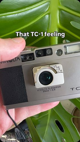 It may be small and fiddly to use, but the TC-1 has that incredible Rokkor aspherical lens, which makes it worth the effort.
...