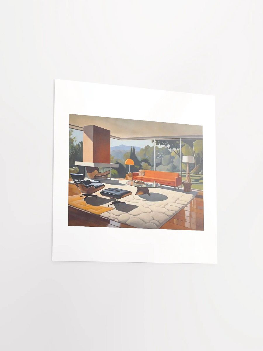 Midcentury Modern Living Room With A View - Print product image (12)