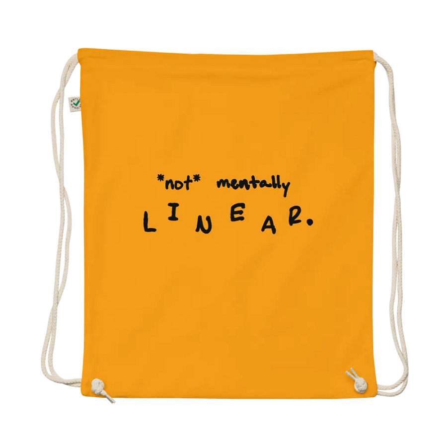 *not* mentally linear cotton drawstring bag product image (1)