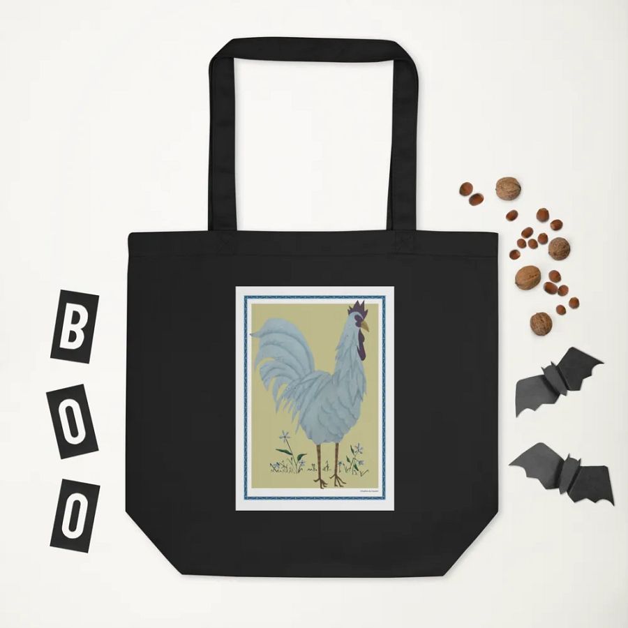 Eco Friendly Tote Bag with Chicken and Yellow Background product image (5)