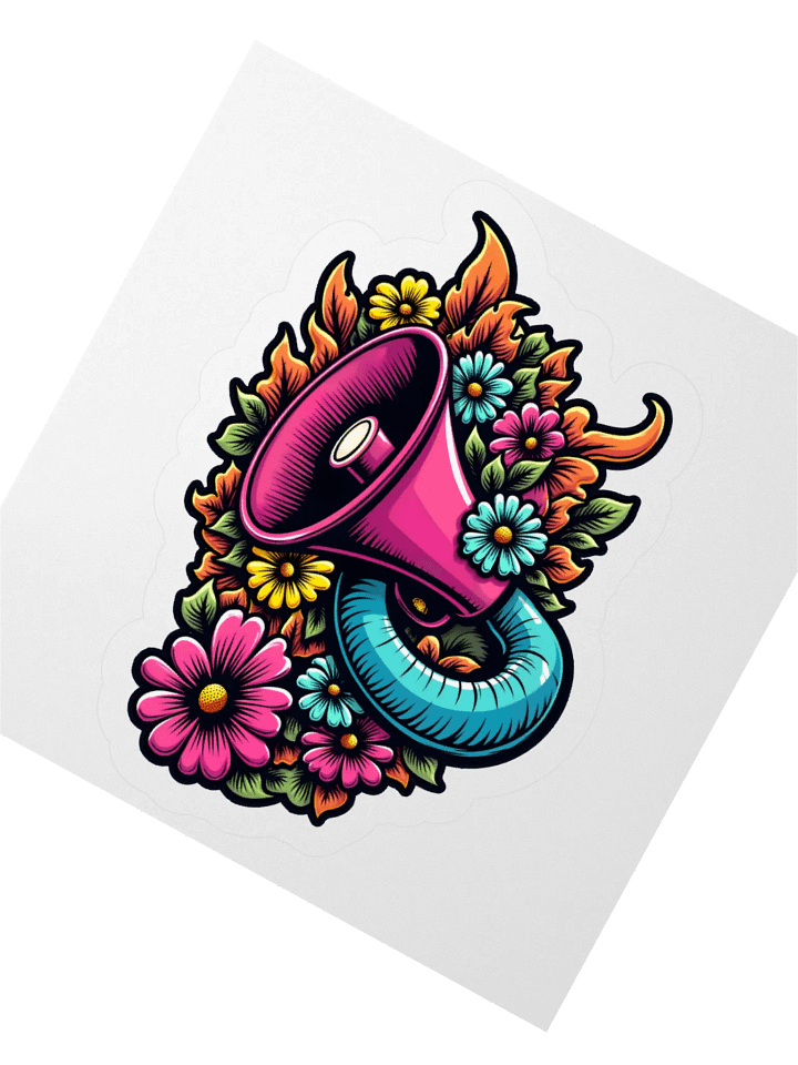 Floral Megaphone Sticker product image (2)
