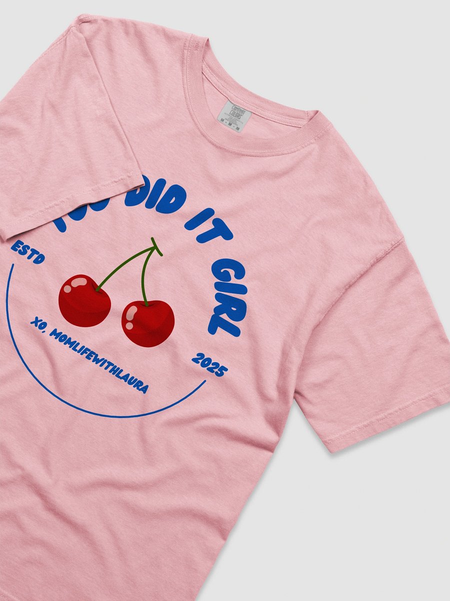 You Did it Girl Cherries Comfort Colors Tee - Blue/Pink/Green product image (3)