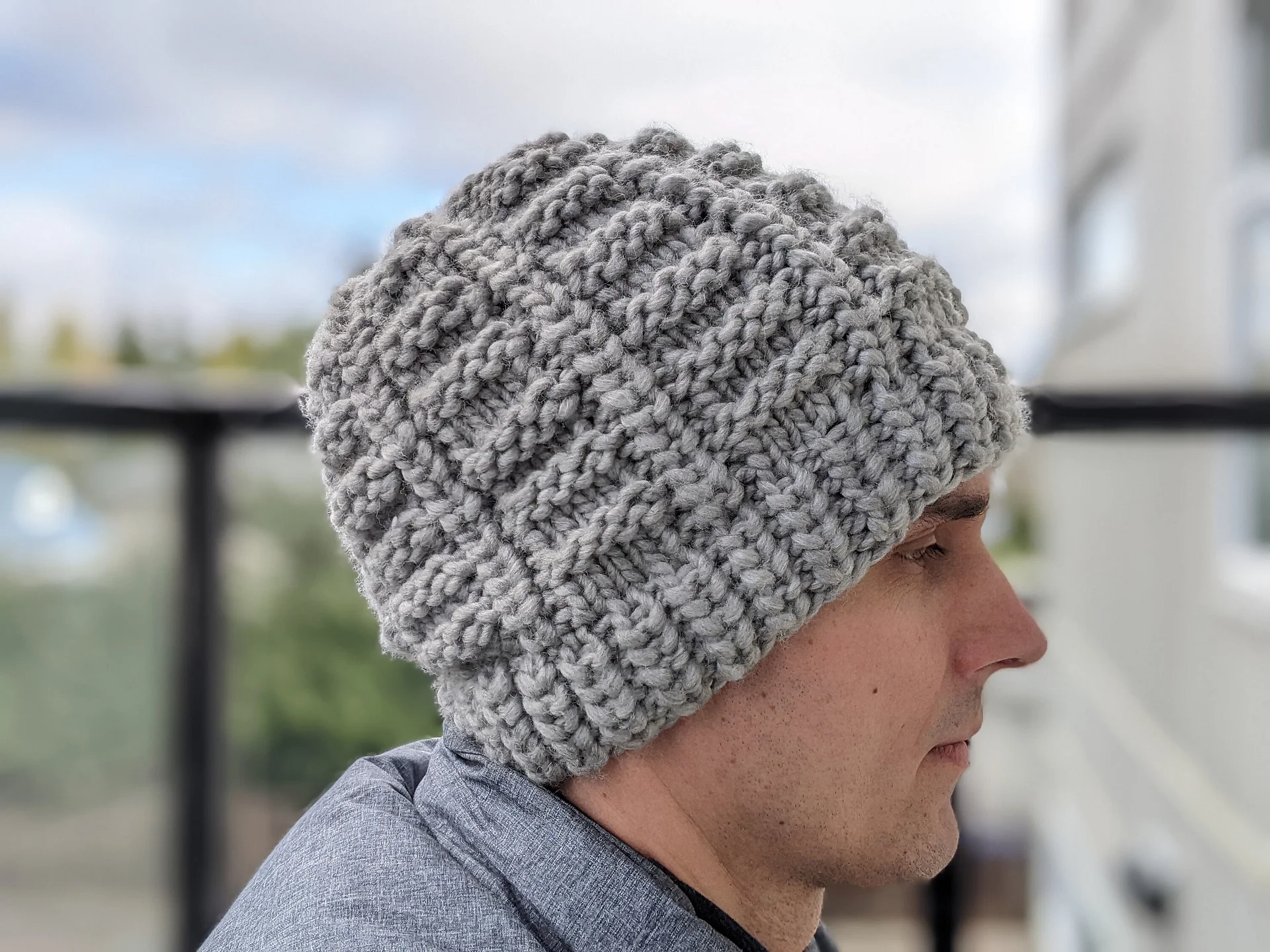 Chunky Knit Men’s Slouchy Hat Pattern product image (3)