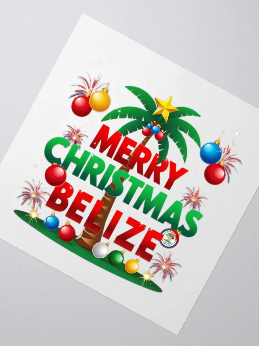Tropical Belize Christmas Kiss Cut Stickers product image (2)