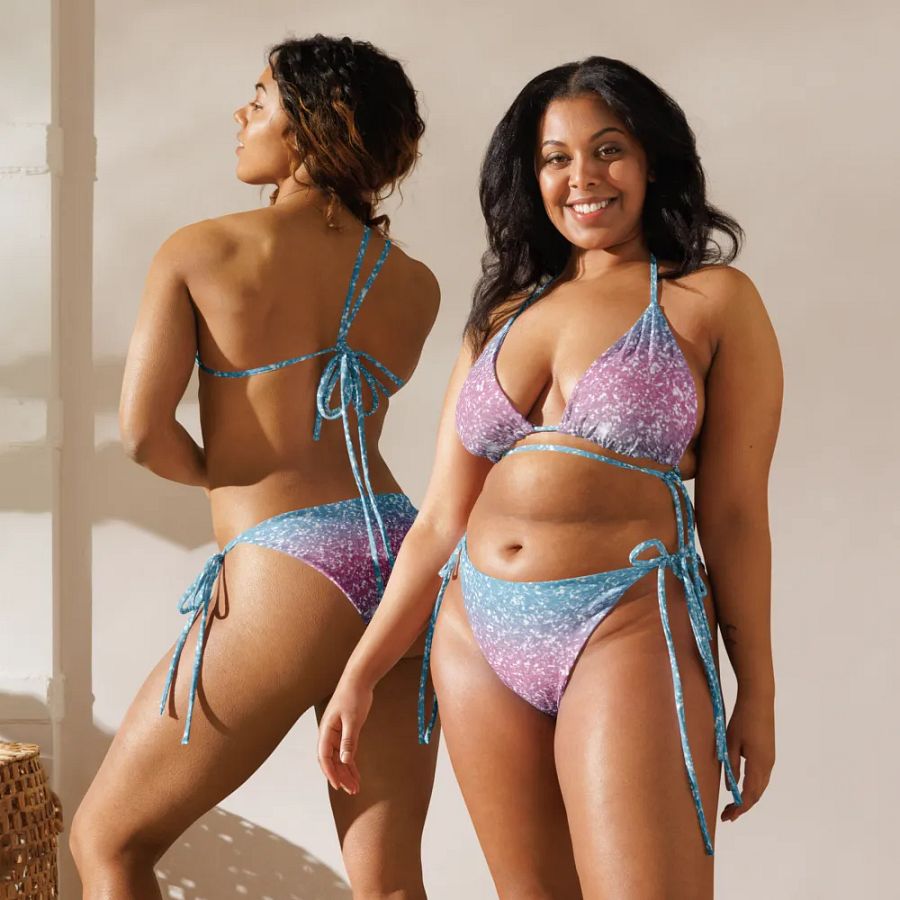 Glitter Unicorn Texture Design String Bikini (4) product image (11)