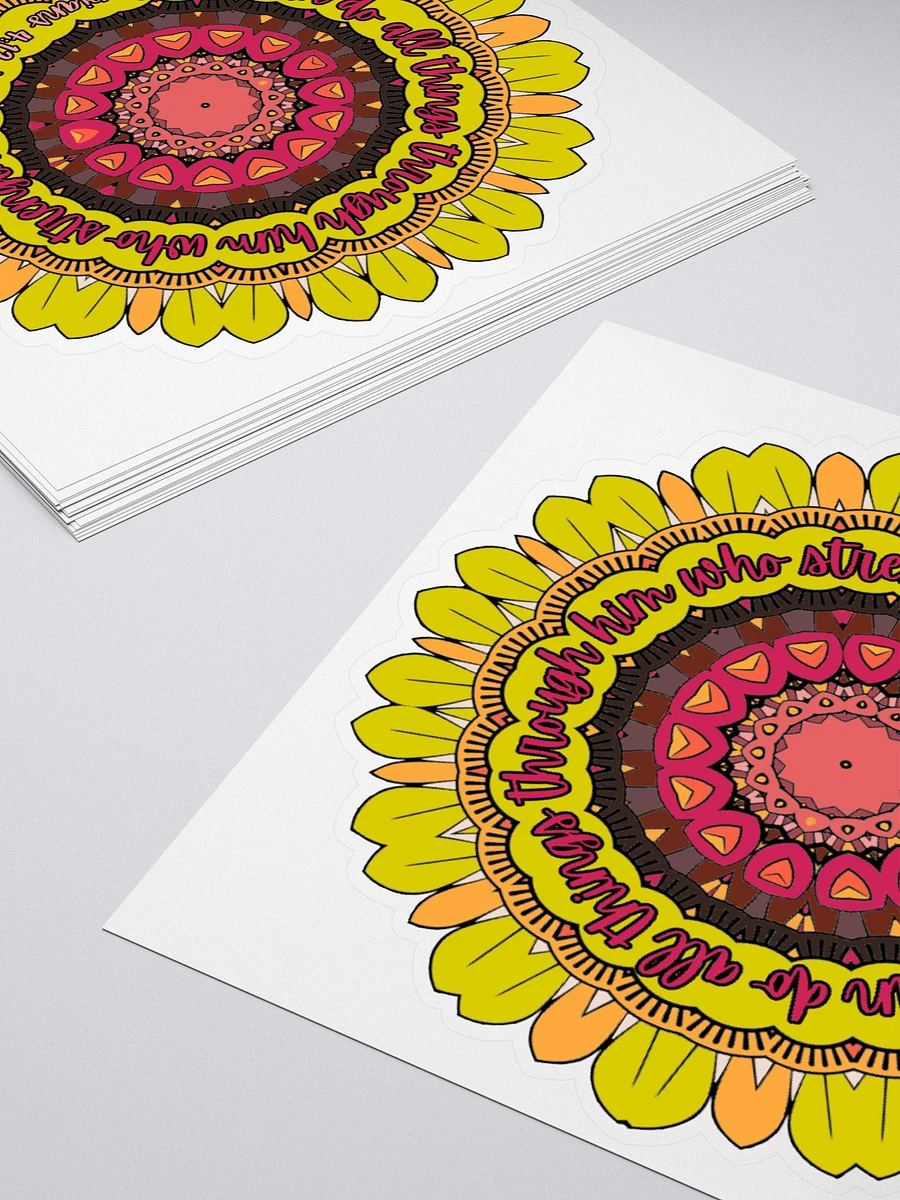 Philippians 4:13 Sunflower Sticker product image (4)