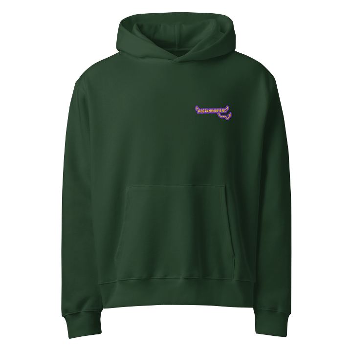 ACETAMINOFIEND handwritten l.c. tulip embroidered slouchy hoodie product image (5)
